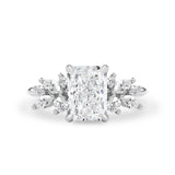 Radiant Anna's Dream Engagement Ring, Radiant Cut With Marquise