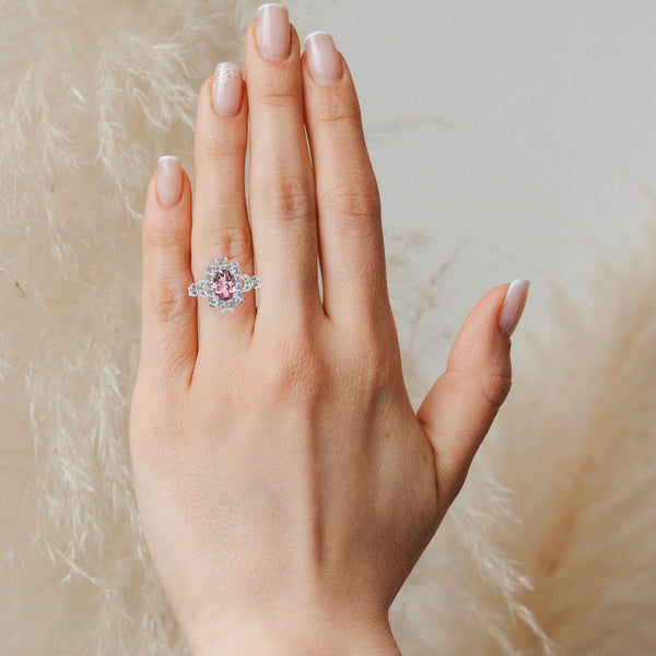Tall Maeve Lunar Magic Moon Phase Ring, Halo With Pavé
