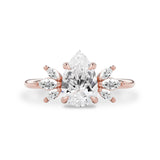 Wings of Love Engagement Ring, Pear Brilliant With Marquise