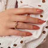 rose blossom engagement ring