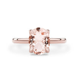 Purity Oval Morganite Solitaire Engagement Ring