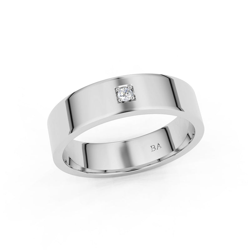 5.5mm Single Bright Cut Forever Wedding Band, 14k Gold