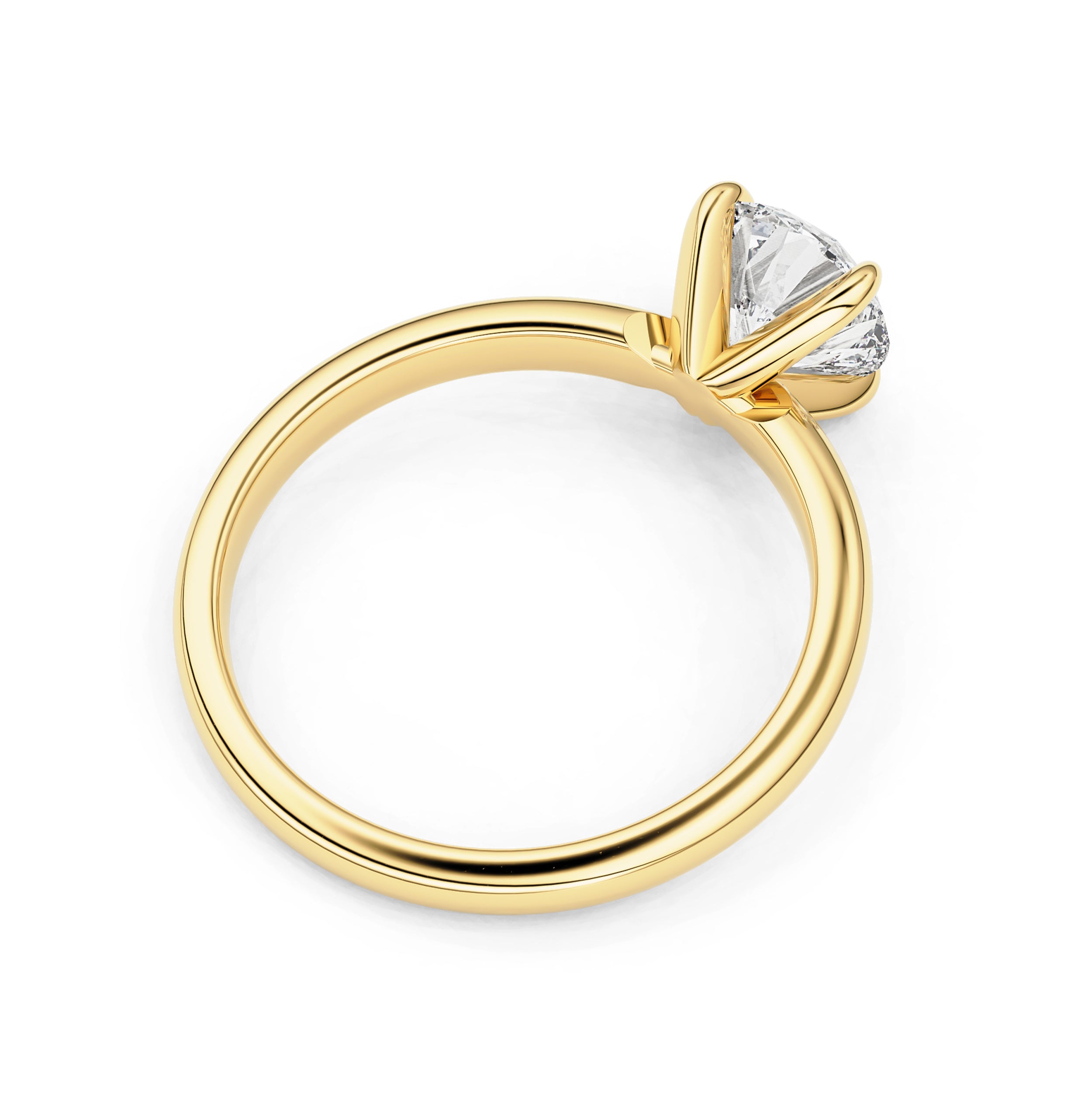 Solo Round Tapered Solitaire Engagement Ring
