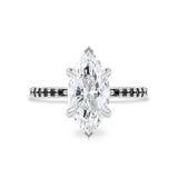 Beloved Marquise Cut Solitaire Engagement Ring, Moissanite/Lab Diamond