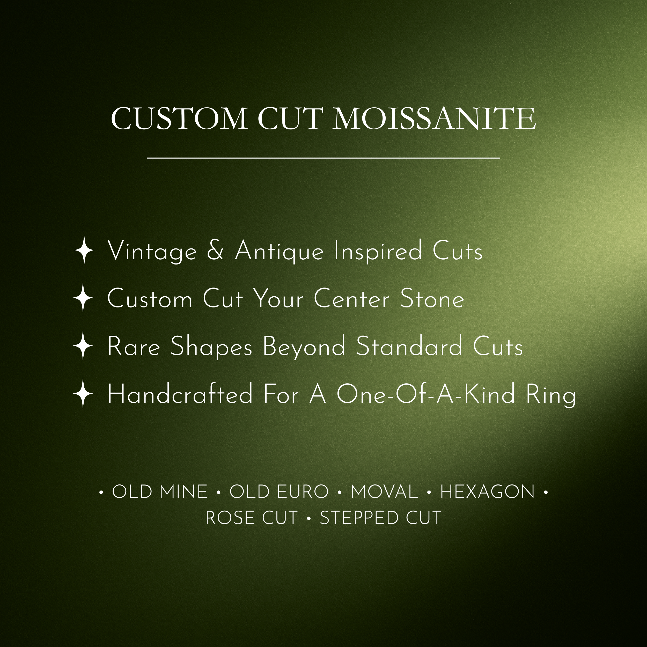 Old Mine Moval Cut Moissanite