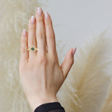 Magical Swan & Celestial Star Halo Engagement Ring, Sapphire/Moissanite