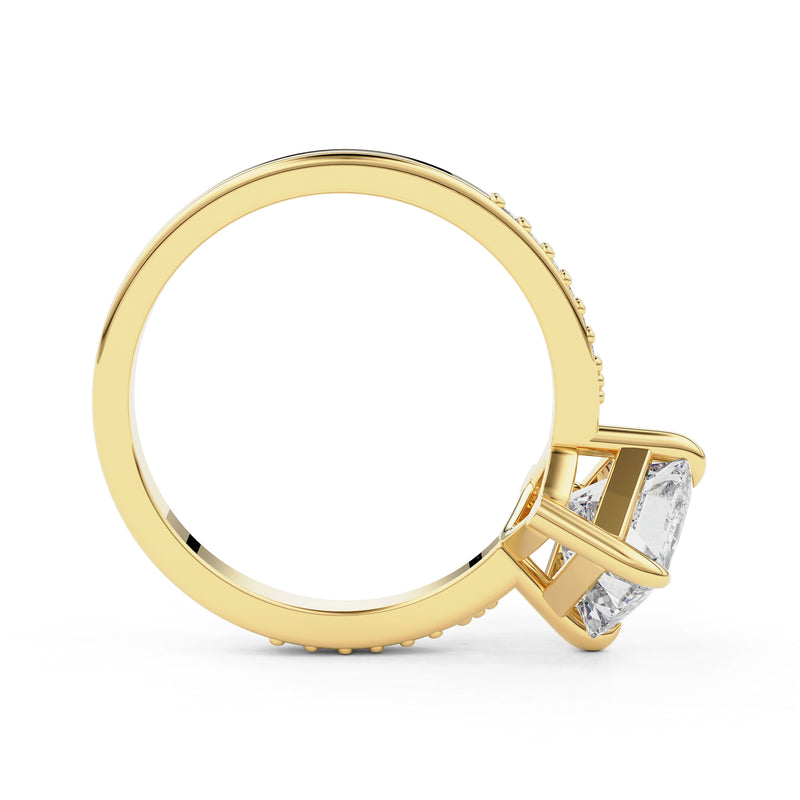 Beloved Asscher Cut Engagement Ring, Compass Oriented