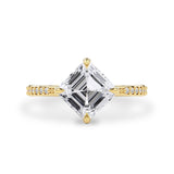 Beloved Asscher Cut Engagement Ring, Compass Oriented