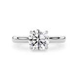 Claire Solitaire Cathedral Engagement Ring, Moissanite/Lab Grown Diamond