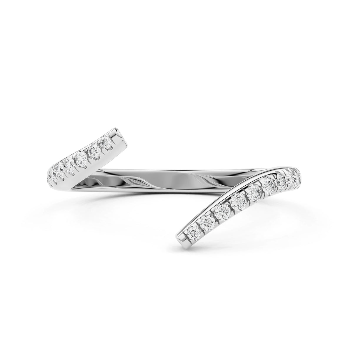Selene Pavé Open Wrap Wedding Band