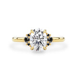 Banff Oval Solitaire Engagement Ring, Oval with Round Brilliant