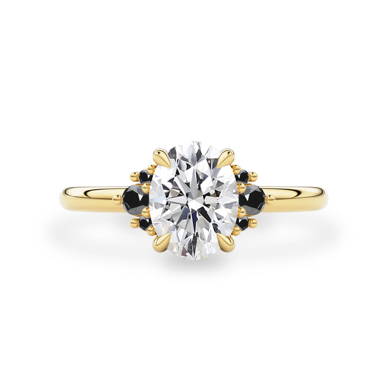 Banff Oval Solitaire Engagement Ring, Oval with Round Brilliant