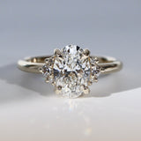 Banff Oval Solitaire Engagement Ring, Oval with Round Brilliant