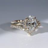 Banff Oval Solitaire Engagement Ring, Oval with Round Brilliant