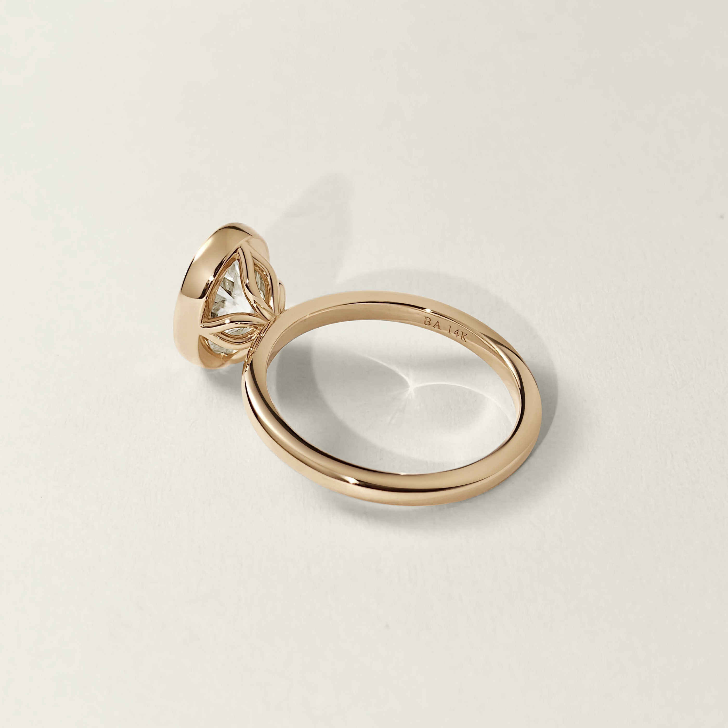 Elowen Oval Bezel Solitaire Engagement Ring, Petal Gallery