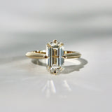 Jodie Compass Emerald Cut Hidden Halo Engagement Ring