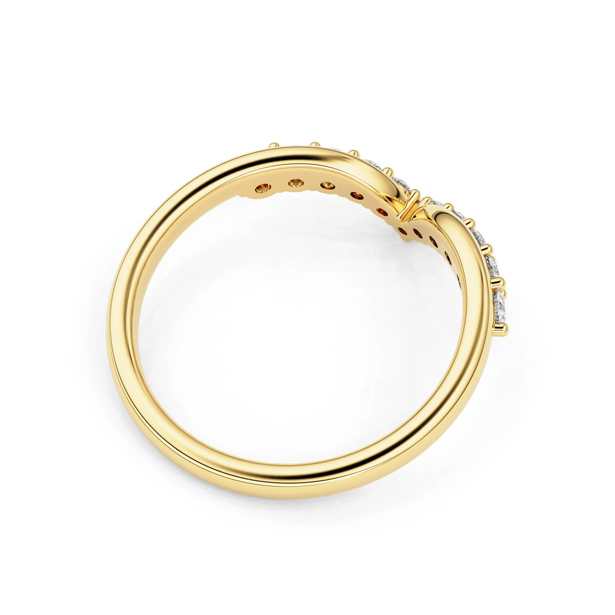 Bellisa Contoured Round Half Eternity Ring