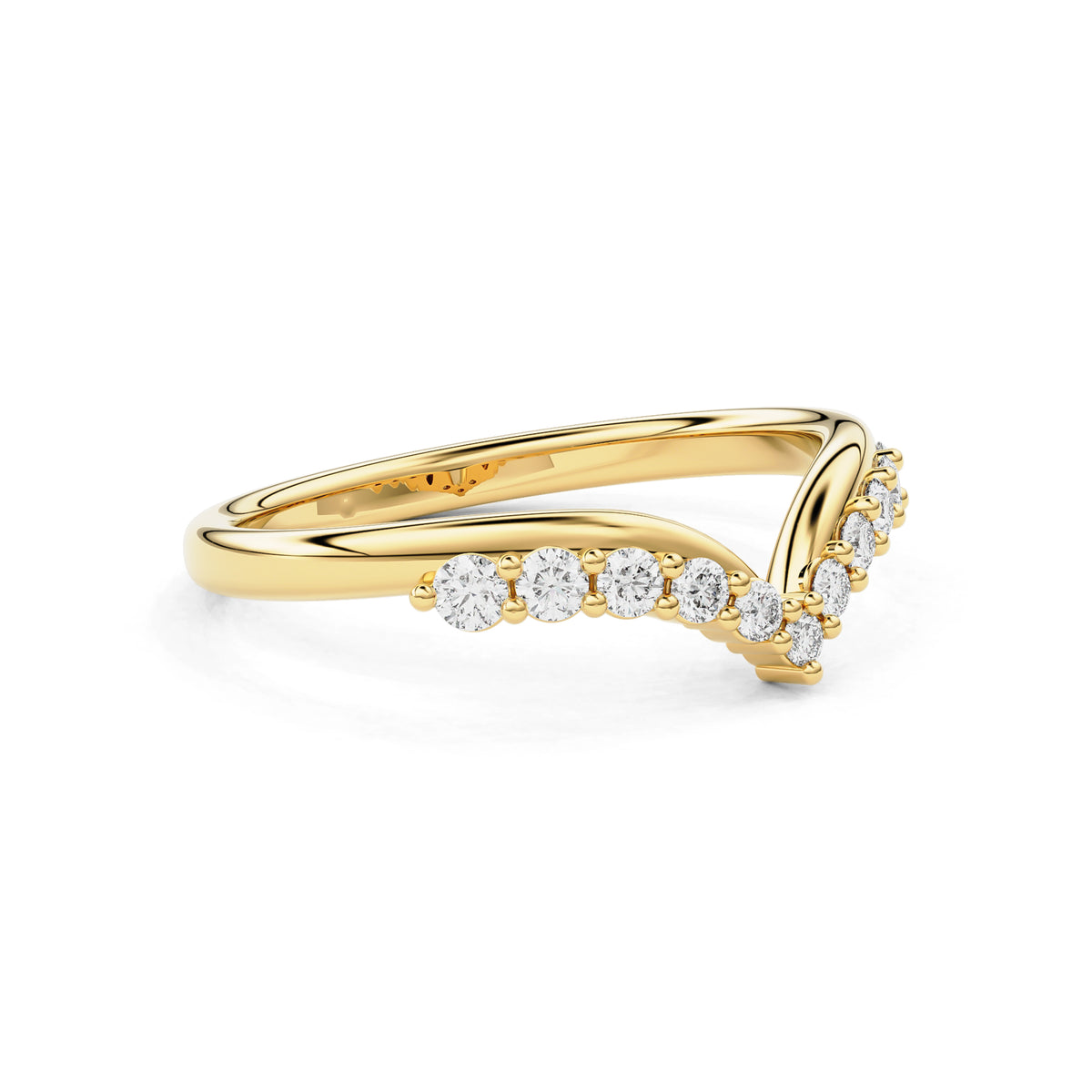 Bellisa Contoured Round Half Eternity Ring