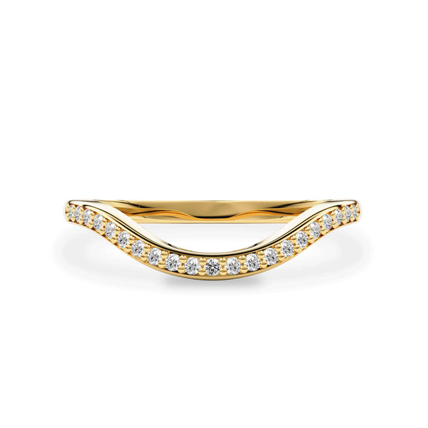 Curved Round Half Eternity Ring