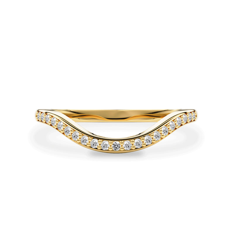 Curved Round Half Eternity Ring