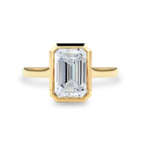 Carmen Full Bezel Cathedral Engagement Ring, Radiant/Emerald Cut