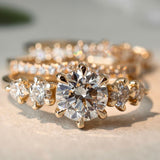 Lab grown diamond Five Stone Engagement Ring,
