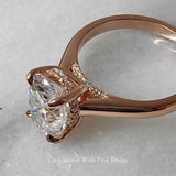Ivy Oval Hidden Halo Engagement Ring, Moissanite/Lab Grown Diamond
