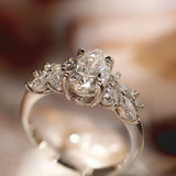 Pear Anna's Dream Engagement Ring, Pear With Marquise