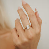 Tall Maeve Lunar Magic Moon Phase Ring, Halo With Pavé