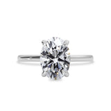 Ivy Engagement Ring, Solitaire With Hidden Halo