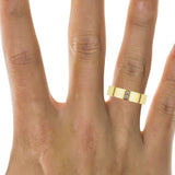 5.5mm Bright Cut Forever Wedding Band, 14k Gold