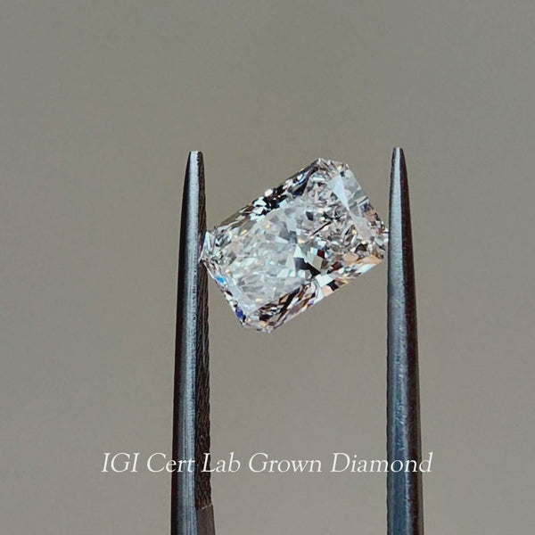 Custom Eternal Dream Radiant Cut Pavé Engagement Ring, Lab Diamond