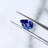 Pear Cut Natural Dark Blue Sapphire 1.29ct 7.87x5.53x3.96MM