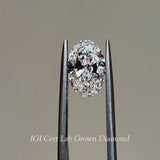 Jasper Oval Solitaire Engagement Ring, Moissanite/Lab Grown Diamond