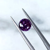 Round Cut Natural Dark Purple Sapphire 1.28ct 6.3MM