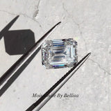Vera Solitaire Engagement Ring, Emerald Cut With Accent