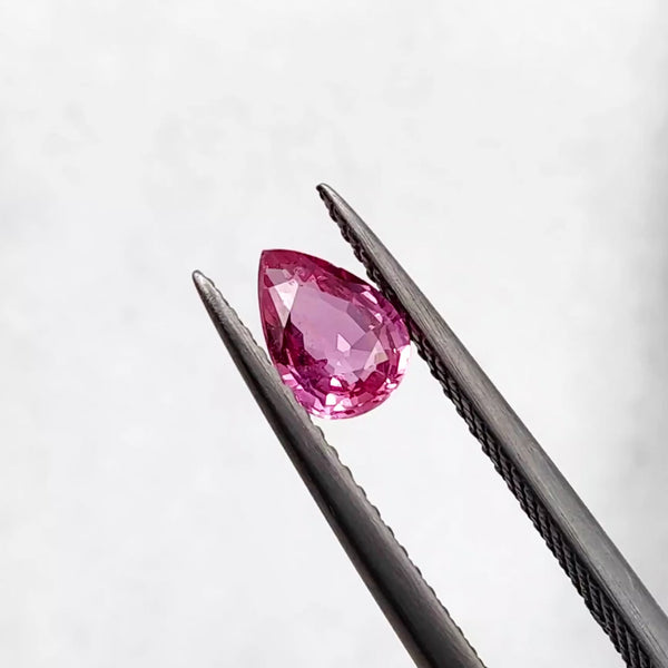 Pear Cut Natural Pink Sapphire 0.79ct 6.8x5x2.8MM
