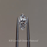 Beloved Marquise Cut Engagement Ring, Moissanite With Black Diamond