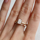 Mia Radiant Cut Hidden Halo Engagement Ring, High Set