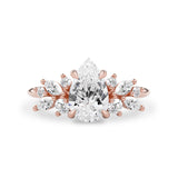 Pear Anna's Dream Engagement Ring, Pear With Marquise