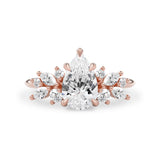 Pear Anna's Dream Engagement Ring, Pear With Marquise