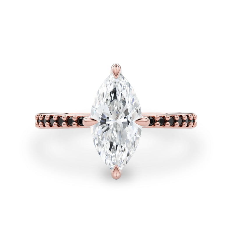 Beloved Marquise Cut Engagement Ring, Compass Oriented Prongs