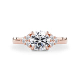 Gracious Dream Round Cathdreal Engagement Ring, High Set