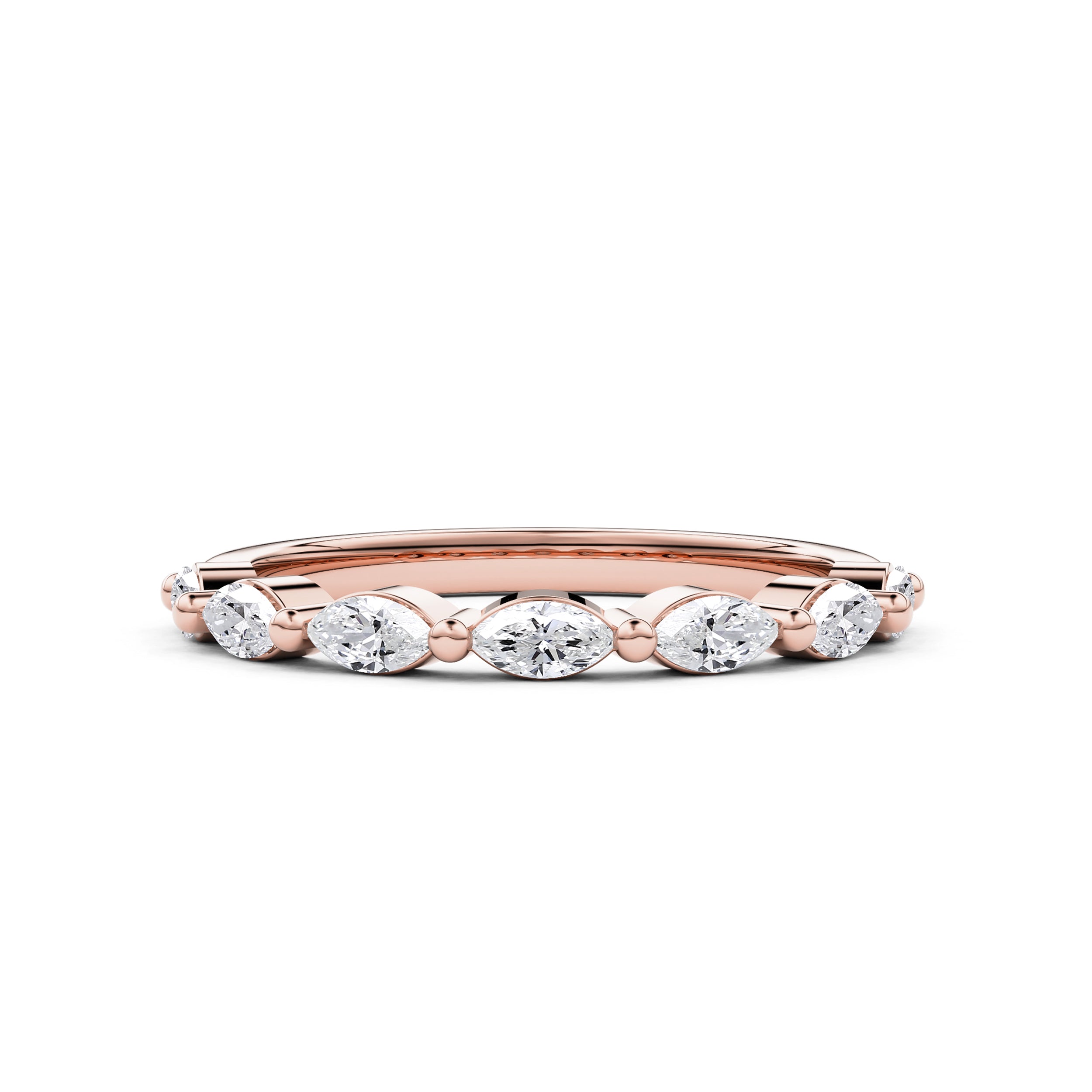 Sylvie Marquise Band Half Eternity Ring