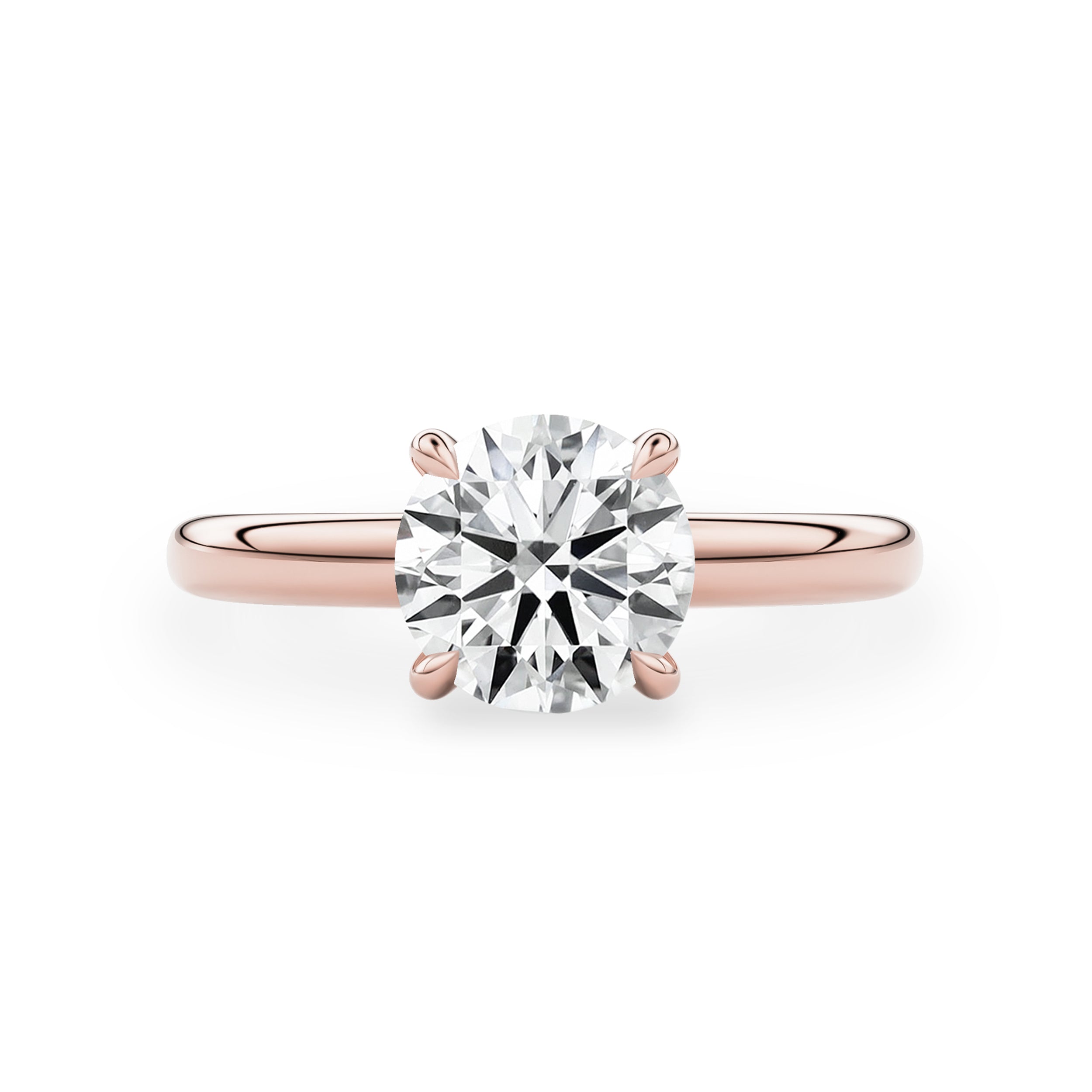 Solo Round Tapered Solitaire Engagement Ring