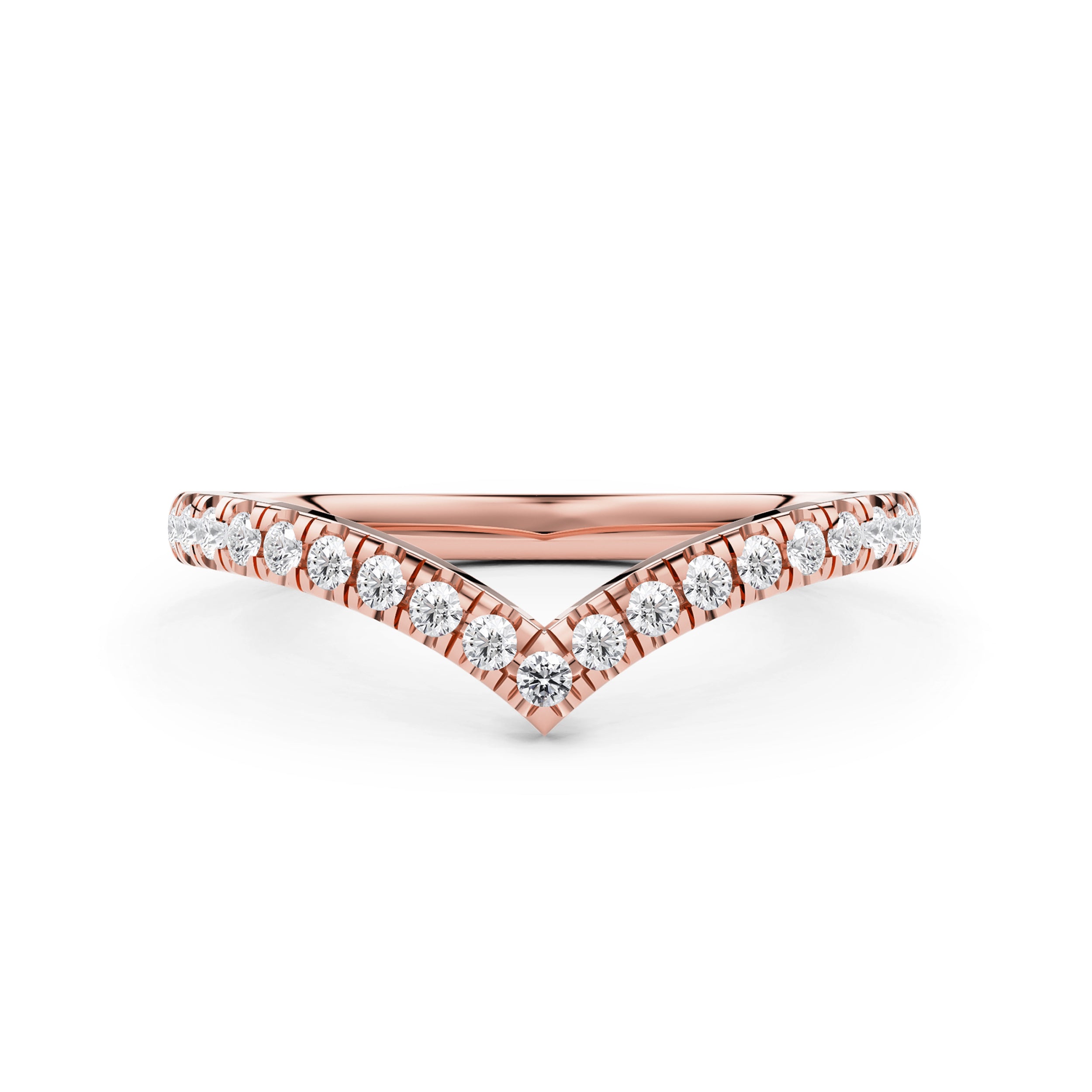 V Shape Half Eternity Ring No.2