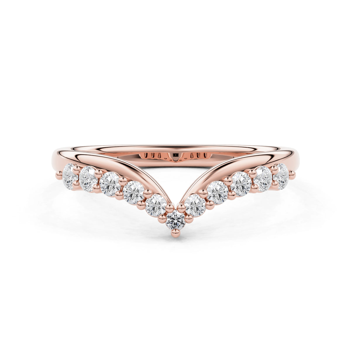 Bellisa Contoured Round Half Eternity Ring
