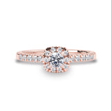 The Serene Vow Diamond Halo Engagement Ring, Round Brilliant