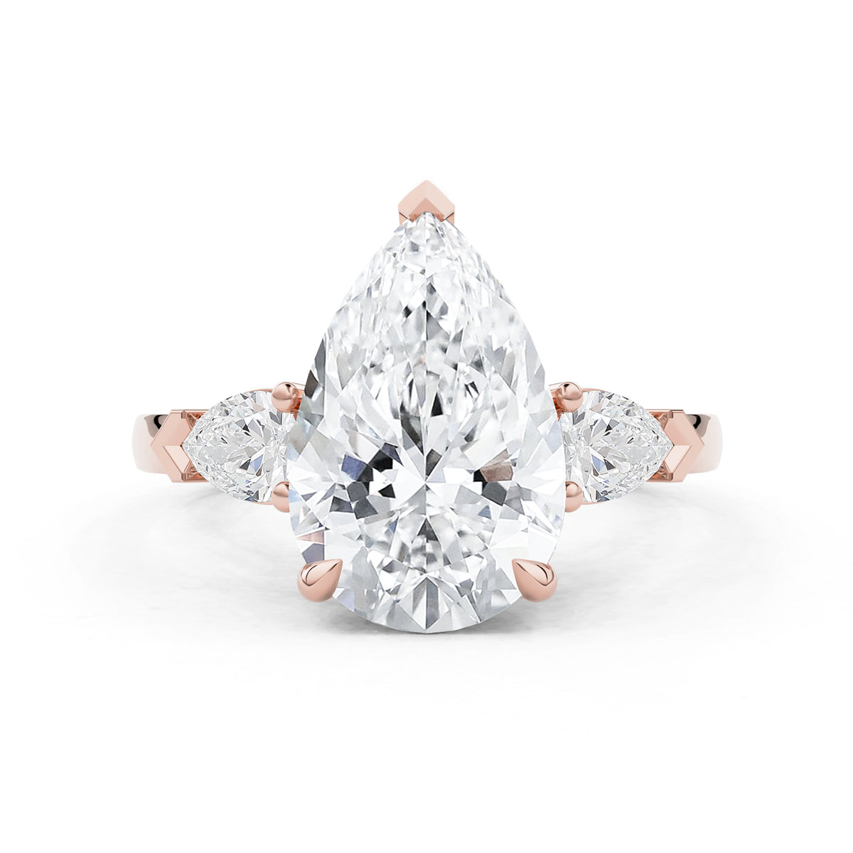 Tiana Pear Cut Three Stone Engagement Ring