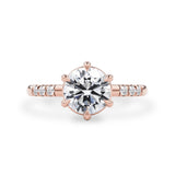 Eternal Dream Round Solitaire Engagement Ring, Round Brilliant With Pavé